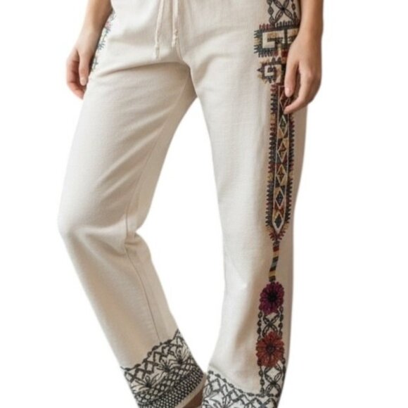 Vintage Y2K Lucky Brand Knit-Wear Low-rise Embroidered Sweatpants - Picture 2 of 7